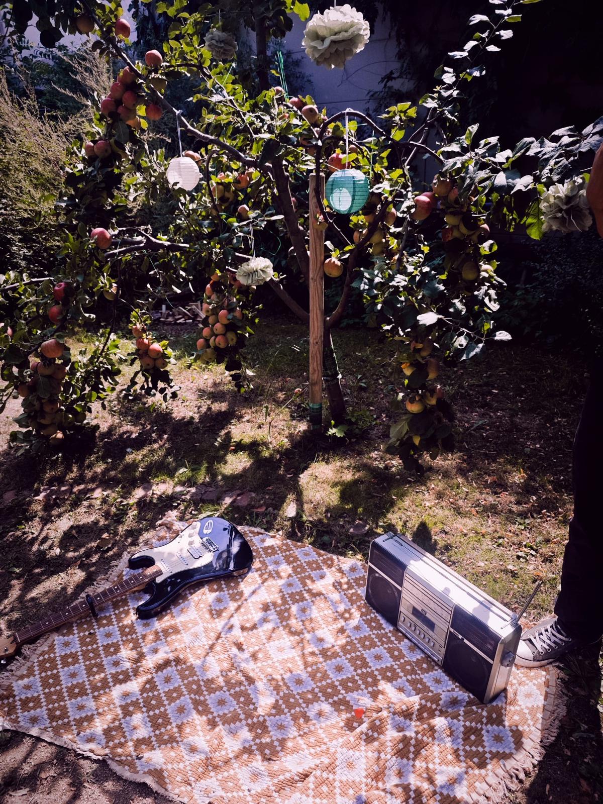 Detail shot of the set and props during the shoot